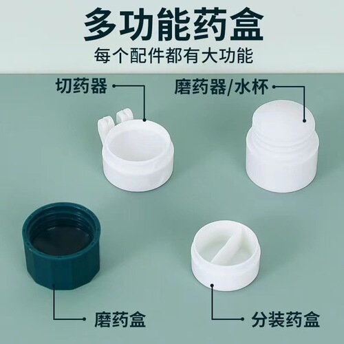 Medicine Grinder, Powder Bottle, Baby and Pet Medicine Grinder, German Household, Portable, New, Four-in-One