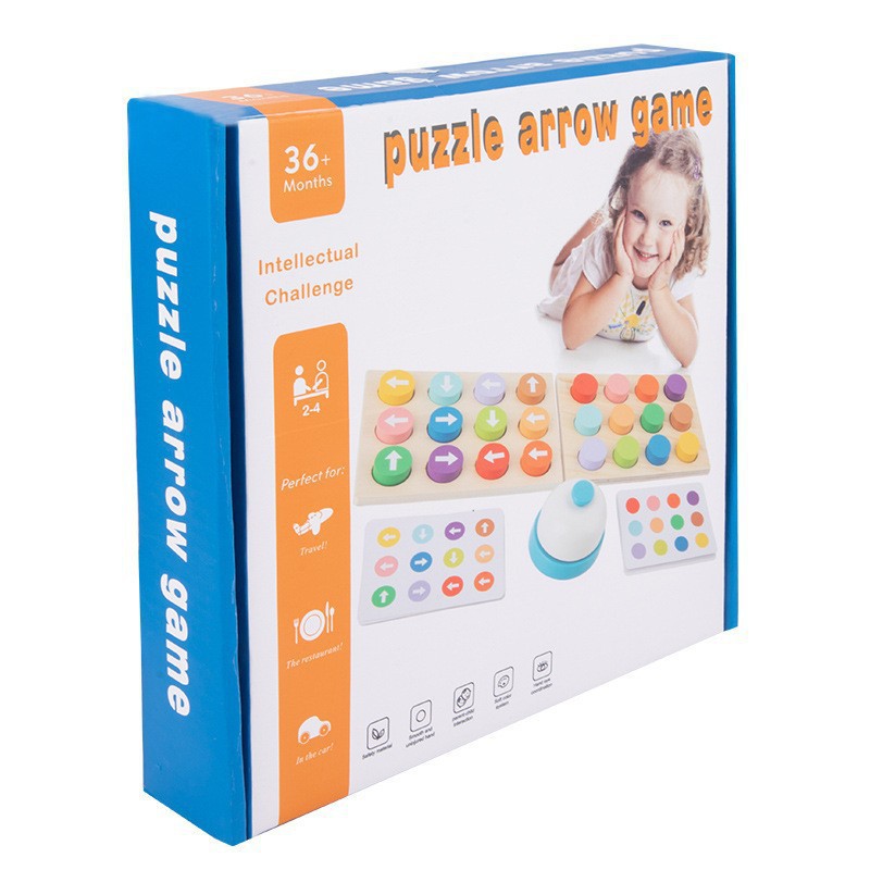 Juego de combinación de colores de flecha para niños personalizados, bloques de construcción, batalla de dirección, juguetes de entrenamiento de concentración de atención