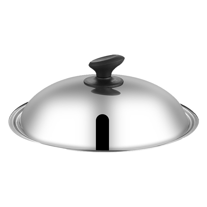 Manufacturer Wholesale Stainless Steel Pot Lid Explosion-Proof Glass Visual Combination Lid Wok Flats Bottom Large Pot Lid 28Cm-40Cm