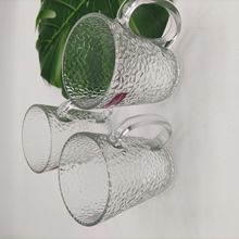 批发红樱桃锤纹玻璃把杯家用牛奶咖啡果汁饮料奶茶水杯网红杯子