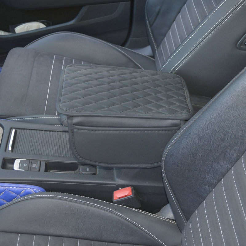 Cross-Border Car Armrest Box Pad, Heightening Pad, Multi-Functional Storage Bag, Central Armrest Box Protection Pad, Mesh Anti-Slip