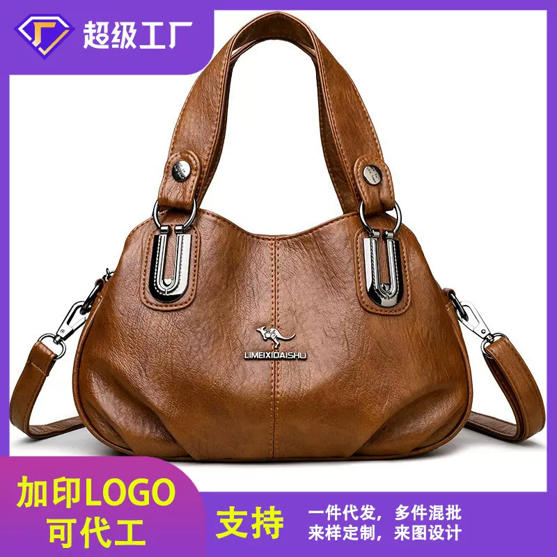 外贸热销手提包高级感欧美风中年妈妈包多层大容量单肩包跨境批发