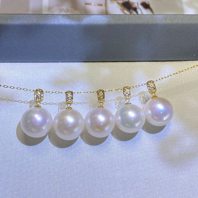 Классическая универсальная подвеска из жемчуга, золото 750 пробы, 13mm