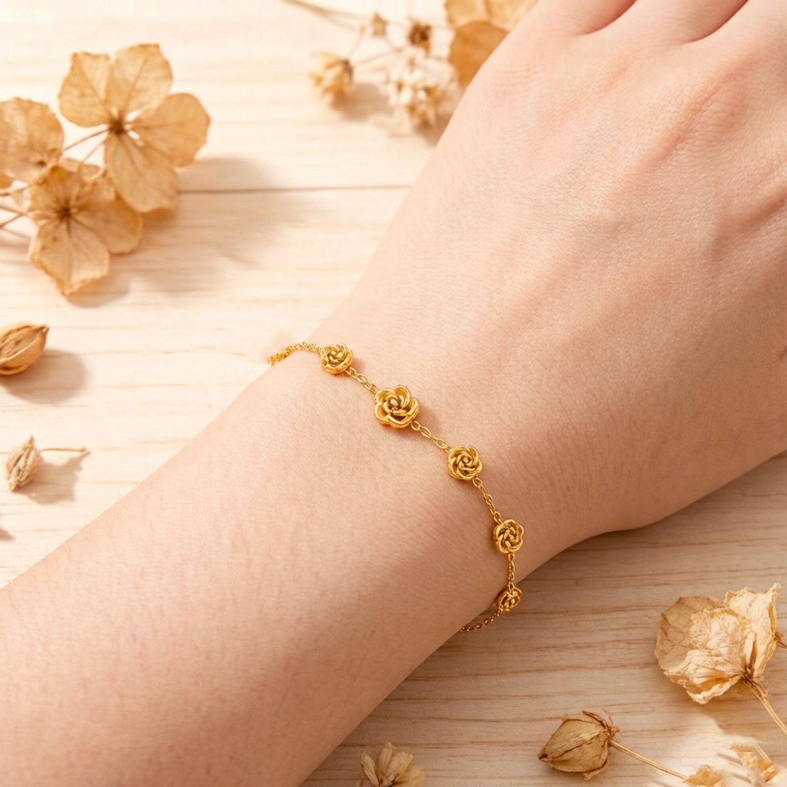 【5268】동백꽃팔찌