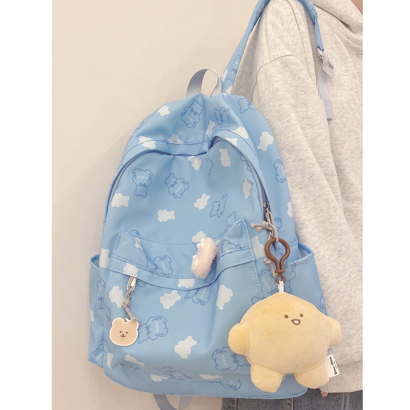 Corea del Sur ins oso dibujos animados impreso mochila Harajuku ulzzang japonés todo partido suave chica mochila