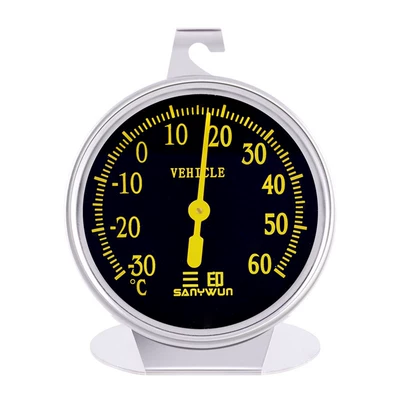 Car thermometer, vehicle-mounted temperature and humidity meter - standard-base-model-60-degrees-diameter-7cm
