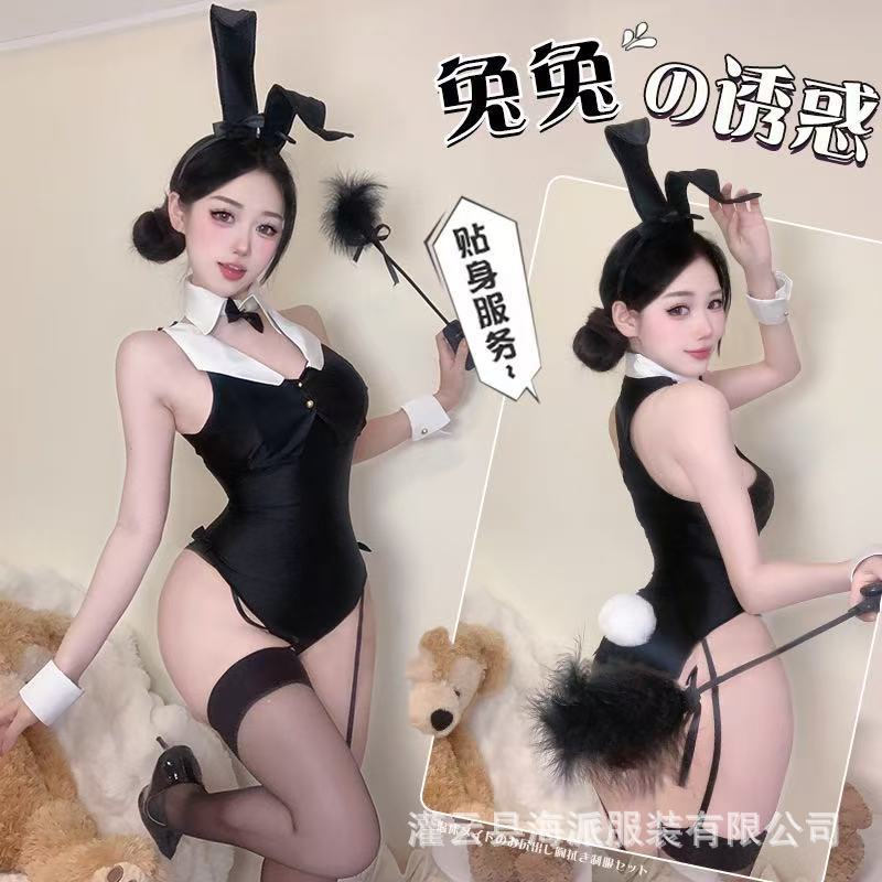 情趣内衣纯欲萌兔诱人连体纯欲露臀透视诱惑兔女郎套装夜店酒吧女