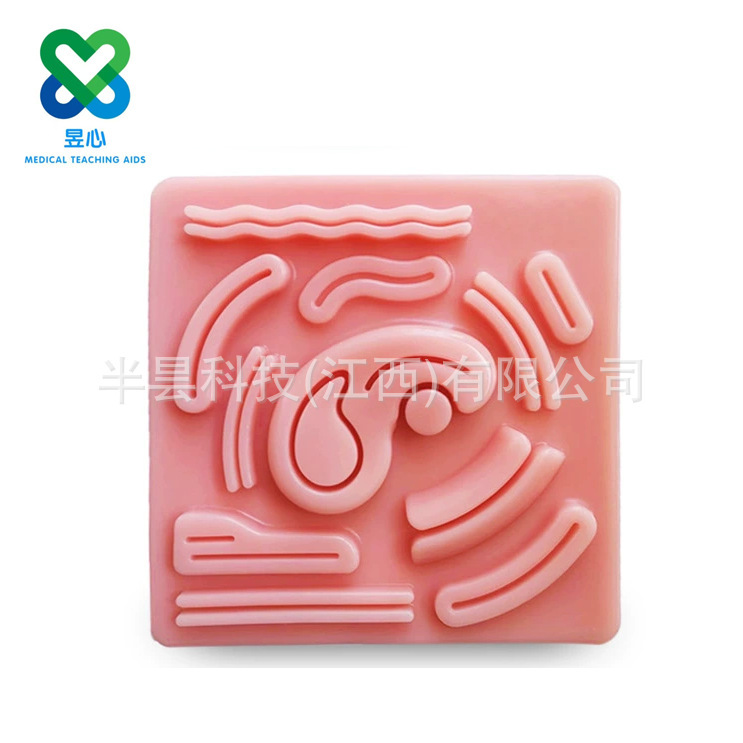 Laparoscopic Silicone Skin Training Suture Pad Module 3D Wound Suture Practice Model Abdominal Surgery Simulation
