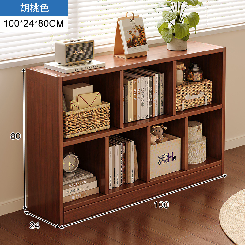 【층 높이 35cm】【높이 확장형】다크 월넛 100*24*80cm