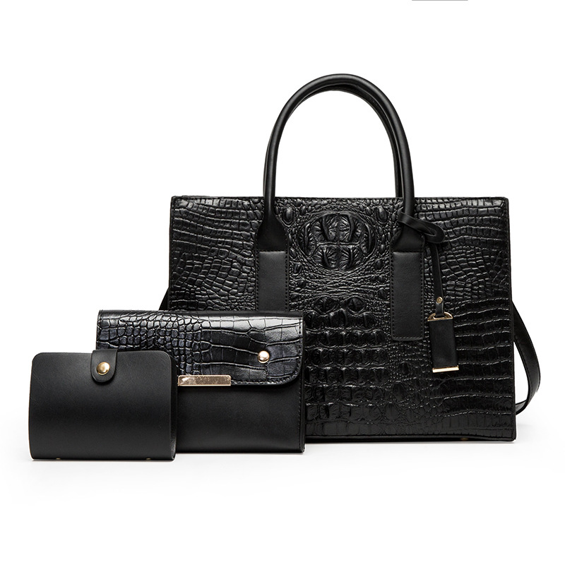 Women's 2023 Autumn/Winter New Crocodile Pattern Handheld Large Capacity One Shoulder Diagonal Straddle Bag_voghion.com