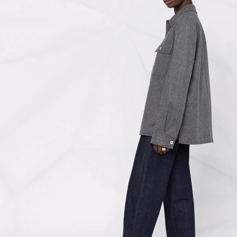 Jil S **der21 autumn and winter New Fun basic style swing new style shirt woolen Loose Women's coat