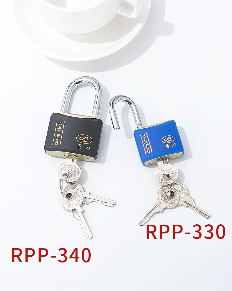 Factory direct supply of Shengli brand arc-shaped rubber-coated locks, multi-color copper core locks, cabinet locks, door locks, and customizable brand casing iron padlocks pic 23