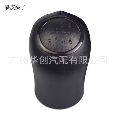2003-2010 shift knob shift | Cab and accessories - sk-benz027-leather-wrapped-6-speed-r-lower-left-black-leather-head