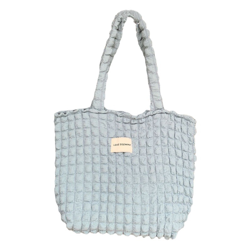 2755 estilo japonés nube burbuja flor bolsa de hombro mujer estudiante simple bolso de lona de gran capacidad bolso de las mujeres