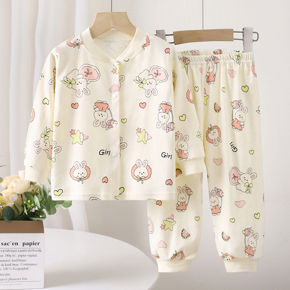 Baja interior de bebé algodón nuevo otoño cardigans para niños pijamas calientes para niñas ropa de hogar ropa infantil