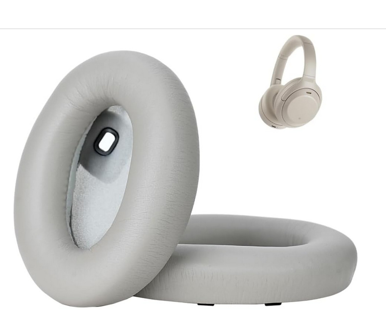 Fundas de oreja gris 1000XM4 con almohadilla