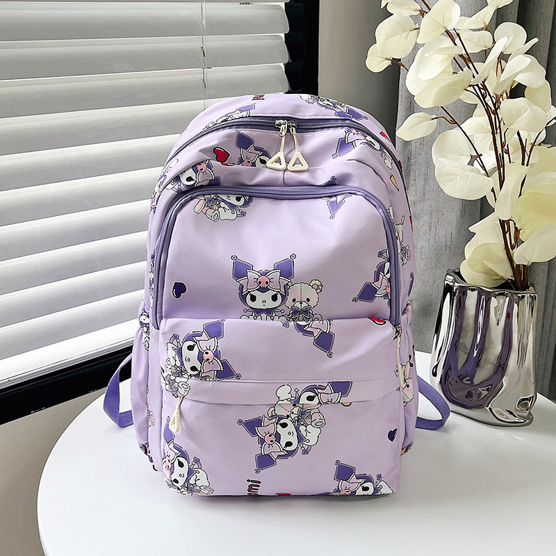 Nueva mochila casual japonesa Kuromi mochila de estudiantes de secundaria simple mochila de computadora de gran capacidad de mujer mochila impresa