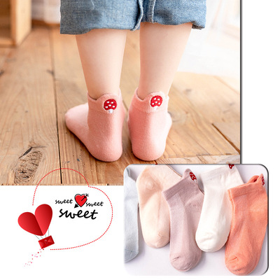 2021 new pattern children Socks Spring and summer Mesh Medium hose CUHK Socks Mushroom three-dimensional Heel wholesale