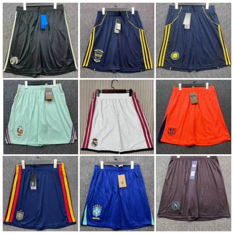 2627 Football Shorts Spain Real Madrid Barcelona England Brazil Germany Italy Mexico Riyadh
