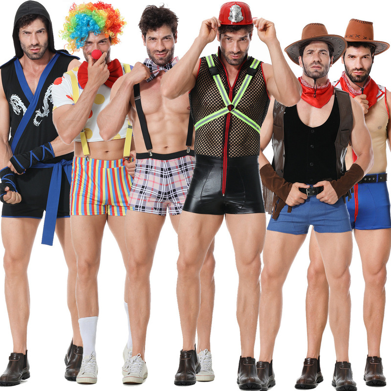 Men's Special Leak-Proof Intimates Sexy and Interesting Suit Role-Playing Costume Cos Pirate Firefighter Clown Men's Special Leak-Proof Intimates Sexy and Interesting Suit Role-Playing Costume Cos Pirate Firefighter Clown