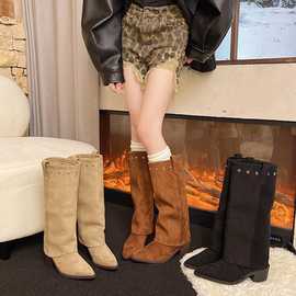 2025新款跨境外贸大码一靴两穿，时尚百搭，自拍图片放心上架