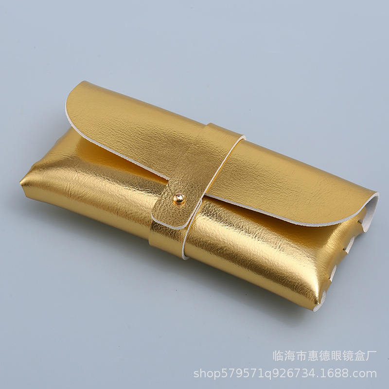 厂批眼镜盒现货新款单钉皮质墨镜包手工编织太阳镜盒子可印LOGO|undefined