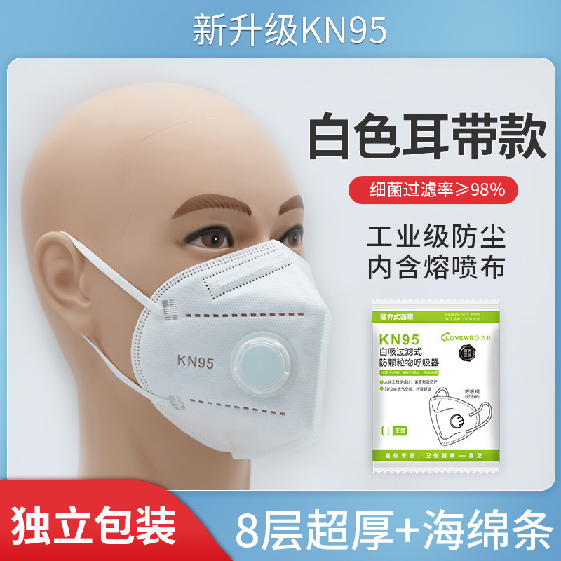 卸売り使い捨てkn95活性炭マスク防塵工業粉塵呼吸弁付き通気内装冬専用|undefined