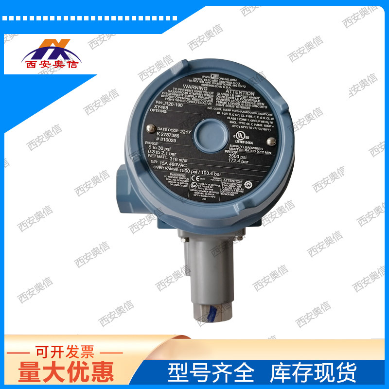 透平油开关316不锈钢J120-190-M408-XY468美国UE代理  H100-190