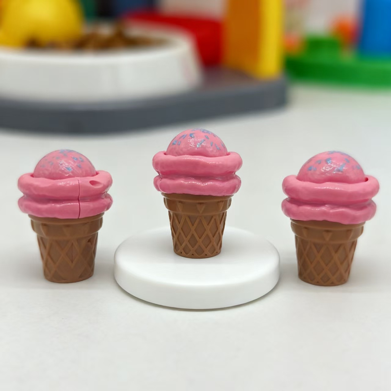 Simulación estereoscópica compresión barril helado pudín de alimentación juguetes para niños regalos de cumpleaños para chicas