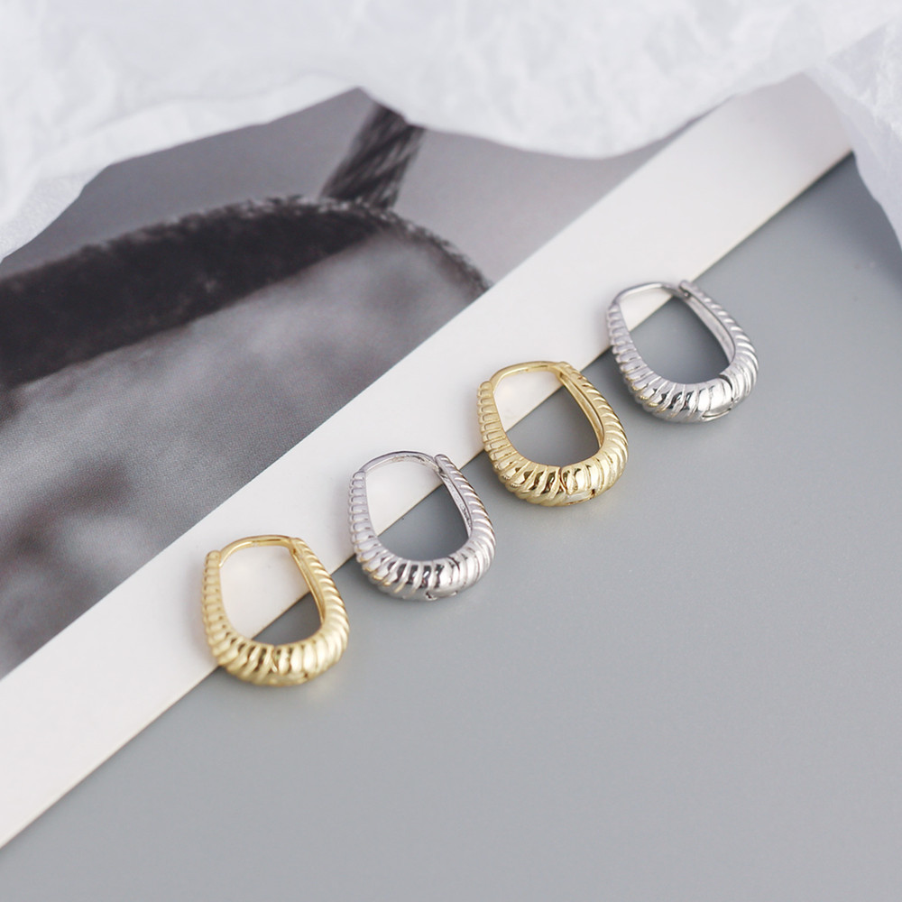 Geometric Fashion 925 Sterling Silver No Inlaid Plating Earrings display picture 6