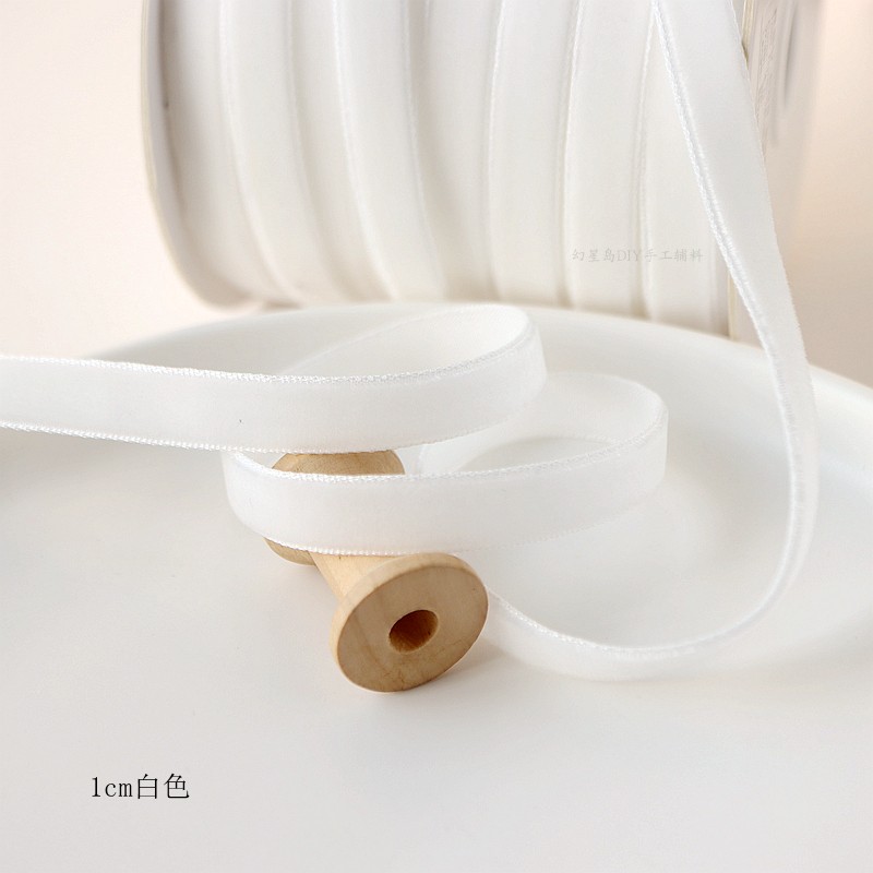 1cm/0,6 cm cinta de terciopelo de color cinta de cisne cinta de bricolaje material hecho a mano cinta cinta cinta decorativa