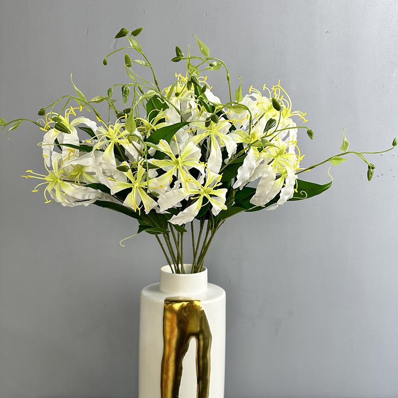 Artificial Flame Lily Nordic Style Home Decor For Wedding Flower_voghion.com