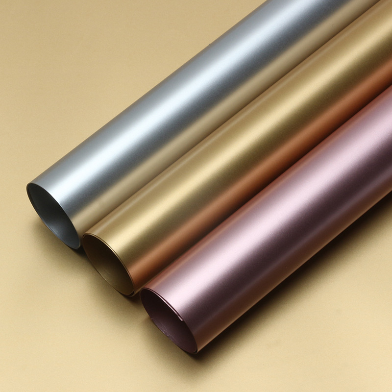 Huaxi doble cara papel de oro lipa papel de embalaje de flores engrosado impermeable oro de papel elegantemente florista ramo abierto papel de embalaje de flores