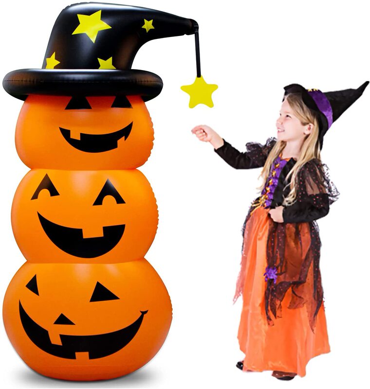 国境を越えて人気のハロウィーンカボチャ人不倒翁インフレータブル縦型カボチャ人パーティー白鬼幽霊道具置物|undefined