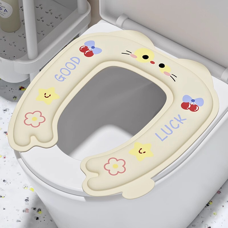 トイレマット 2025 新防水無洗浄四季ユニバーサル粘着便座夏のトイレ家庭用シートクッション|undefined