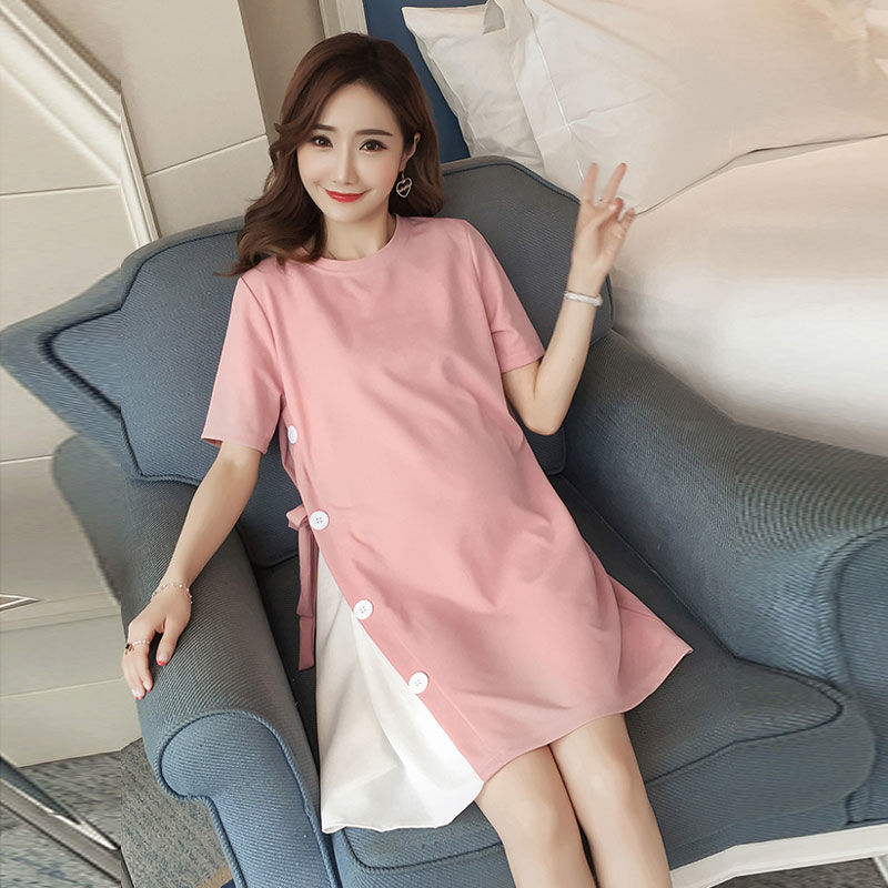 孕婦裝夏裝連衣裙2023新款夏天網紅時尚外出中長款裙子夏季上衣潮