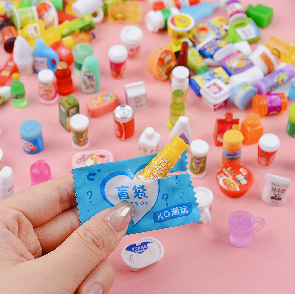 Bolsas ciegas en línea, regalos pequeños, mini-comida, mini-mode, tienda de conveniencia, botellas de vino, regalos para estudiantes, juguetes pequeños