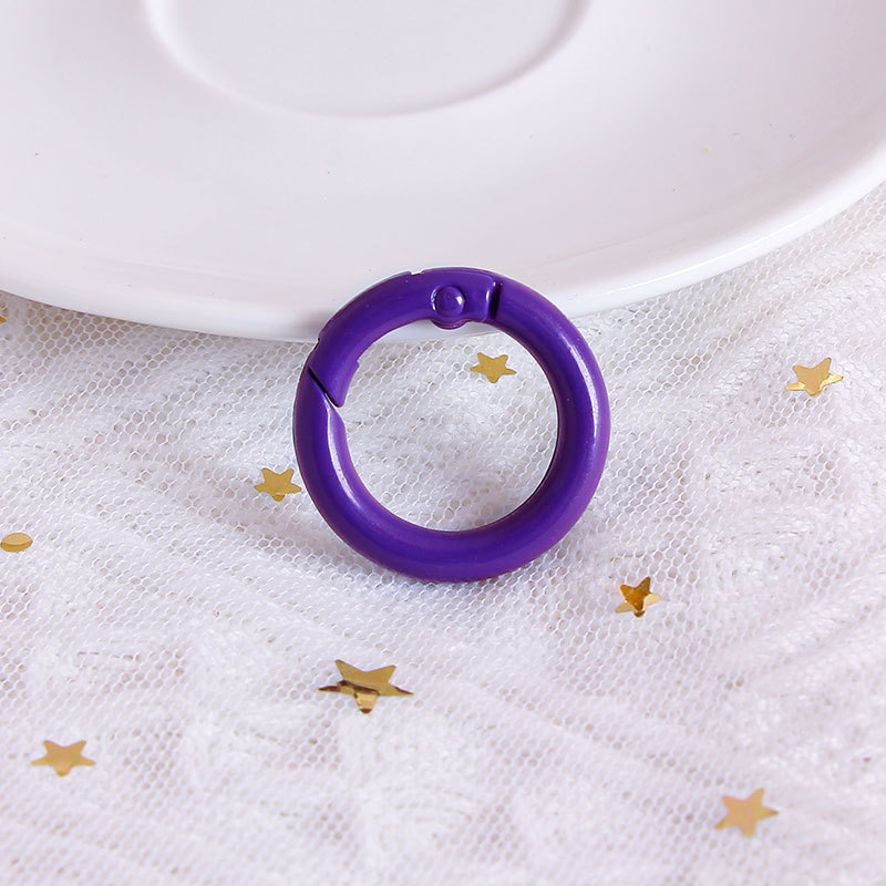 DIY ジュエリーアクセサリー 25 ミリメートル金属塗装カラースプリングバックル 34 ミリメートルスナップリングオープンリングラウンドキーホルダー|undefined