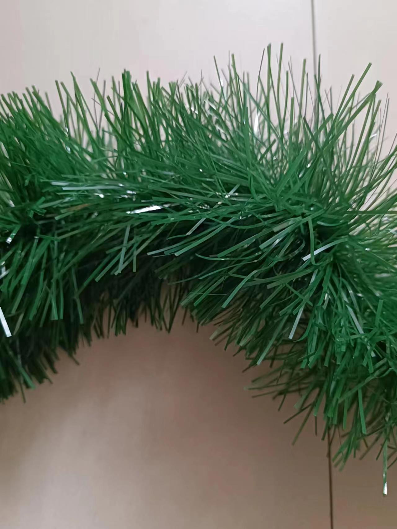 Comercio exterior transfronterizo 2 M Borde blanco copo de nieve color raya Decoración de Navidad lana raya Garland actividad escena diseño Decoración