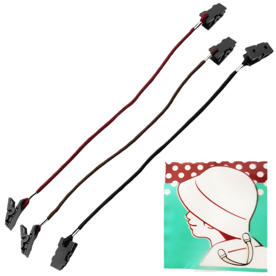 Cuerda a prueba de viento hebilla accesorios de sombrero clip fijo desmontable al aire libre a prueba de viento sombrero de sol cuerda hebilla a prueba de viento cuerda hebilla