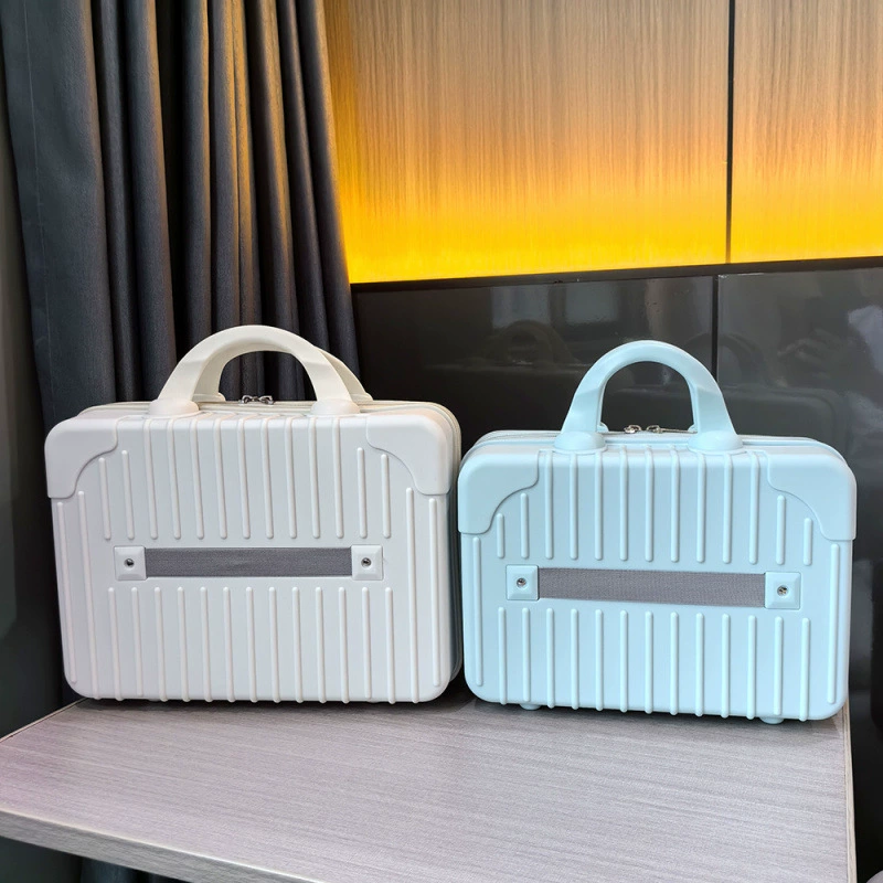 Capacious cosmetic bag, handheld storage system for traveling, box, suitcase