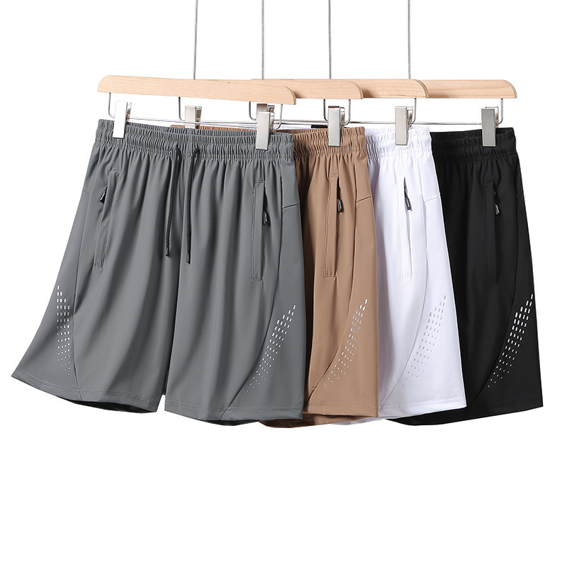 Summer Ice Silk Shorts for Men, Quick-Dry Five-Point Pants, High Elasticity, Breathable, Loose-Fitting Sports Beach Shorts, One-Piece Wholesale Summer Ice Silk Shorts for Men, Quick-Dry Five-Point Pants, High Elasticity, Breathable, Loose-Fitting Sports Beach Shorts, One-Piece Wholesale