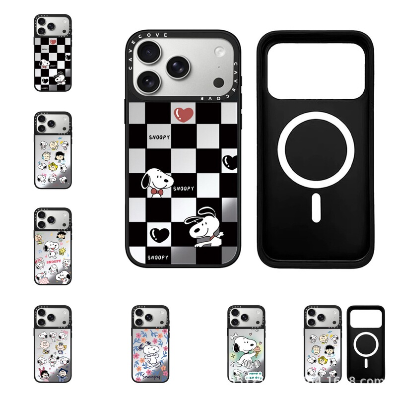 Snoopy Is Surrounded by Flowers, Magsafe Magnetic Case Suitable for Apple 17Promax Phone Case Iphone16Pro15
