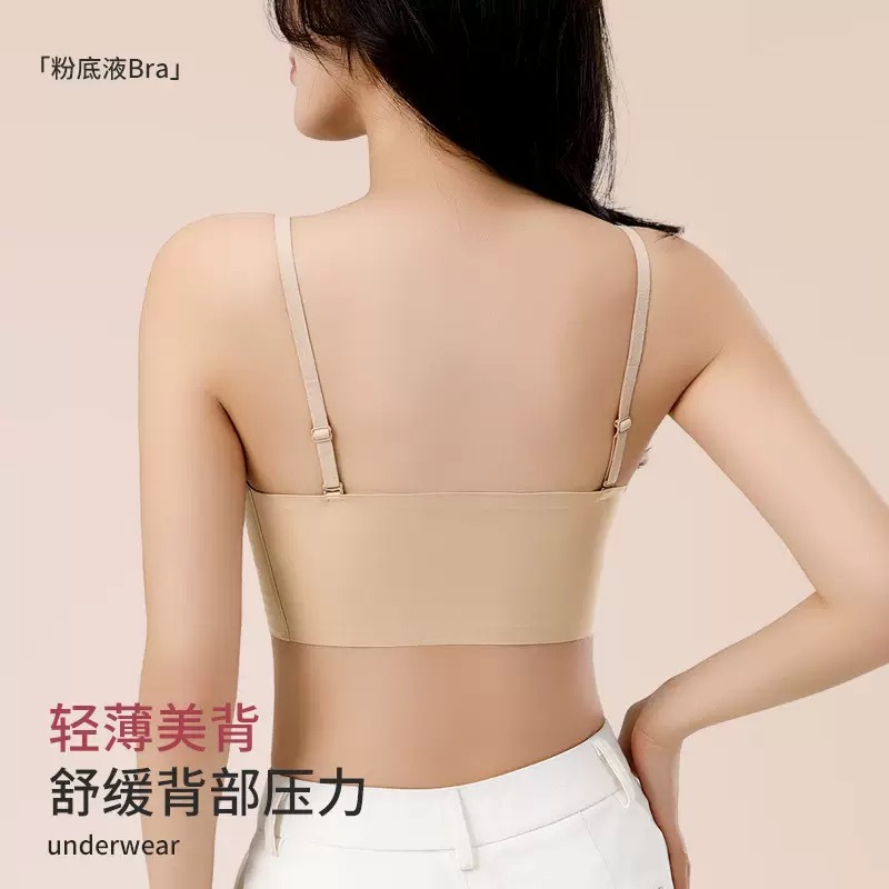 Base líquida, ropa interior invisible e impermeable, anti-caída para mujer, pechos grandes, pechos pequeños, chaleco recogido, sujetador image 5