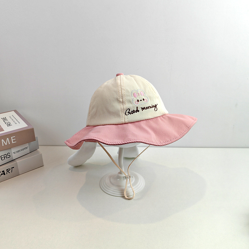 Sombrero de bebé primavera y otoño delgado sombrero de pescador para hombres y mujeres pequeños bebés adorables sombreros de cubeta de protección solar de verano