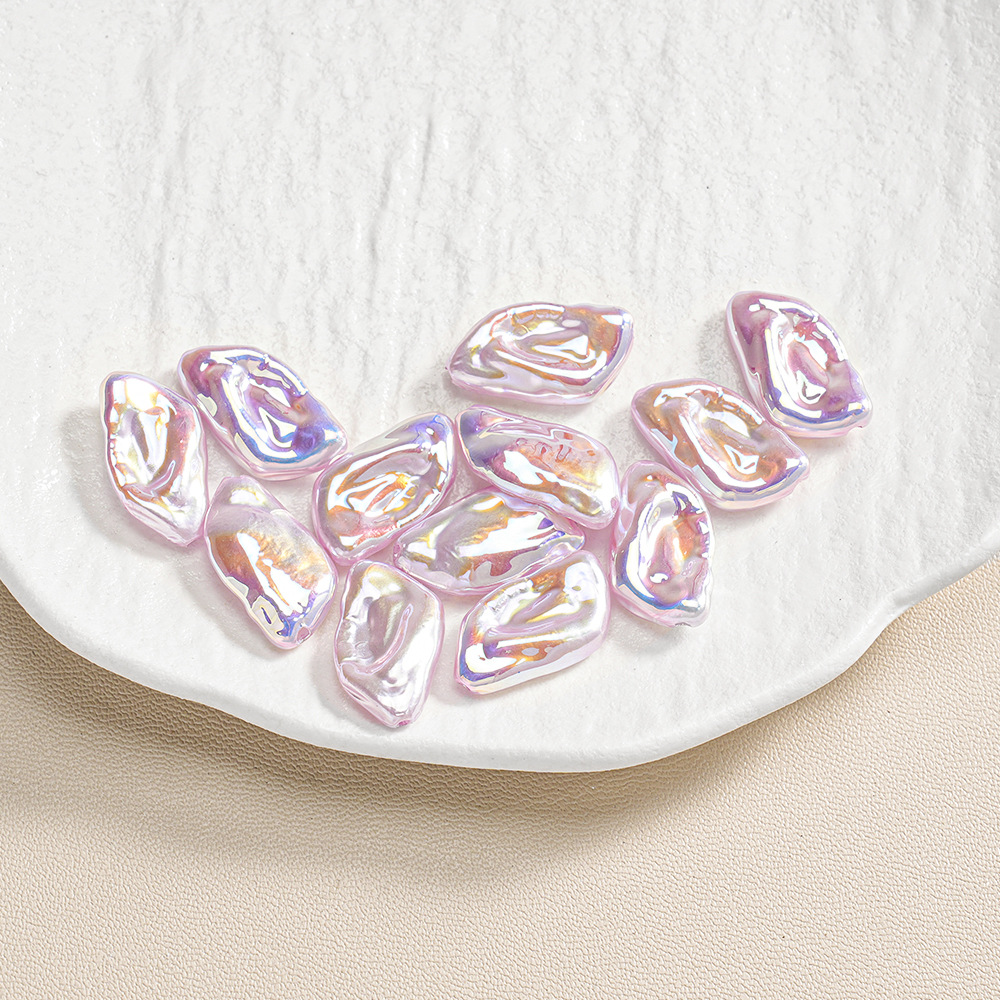 30 ABS barroco de forma especial piedra pequeña perla ovalada con cuentas pulsera de bricolaje collar accesorios de joyería lote suelto