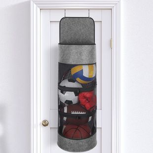 Basketball Storage Bag Net Pocket Children's Family Wall-mounted Ball Storage Rack Ball Bag Household Storage Soccer Volleyball