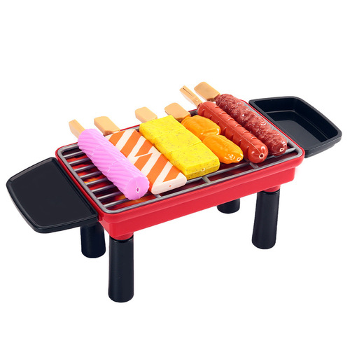 New Simulation BBQ Toy BBQ Skewer Food Kitchen Utensil Cutting Fun Educational Parent-Child Set Wholesale