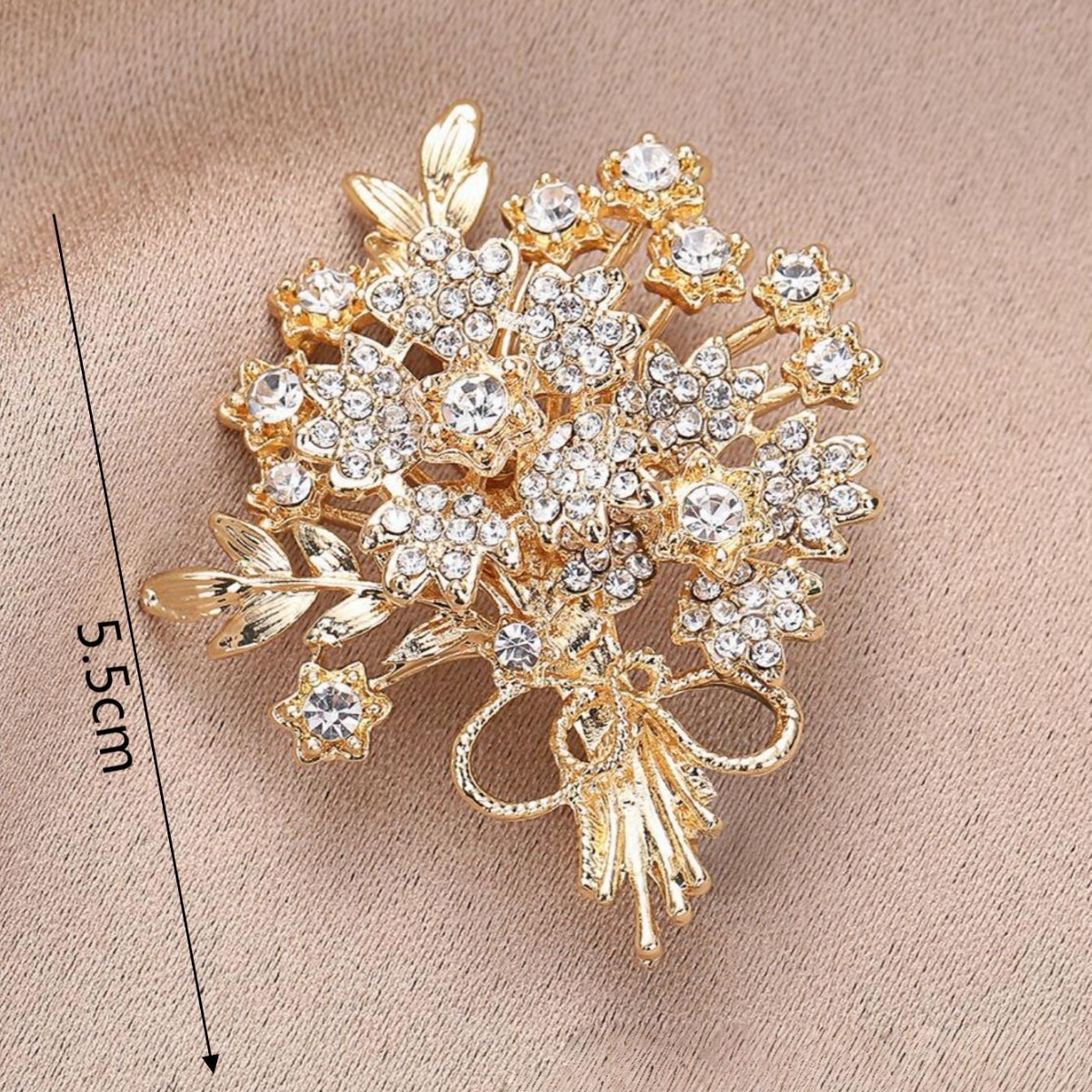 Exquisites Vintage Barock Brosche Mit Emailleblumen Und Kristallen_voghion.com