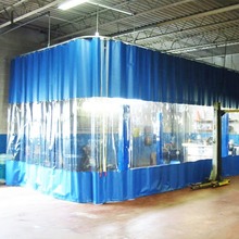 工位帘洗车帘油漆房隔断帘推拉软帘塑料门帘折叠门帘水晶帘子隔帘